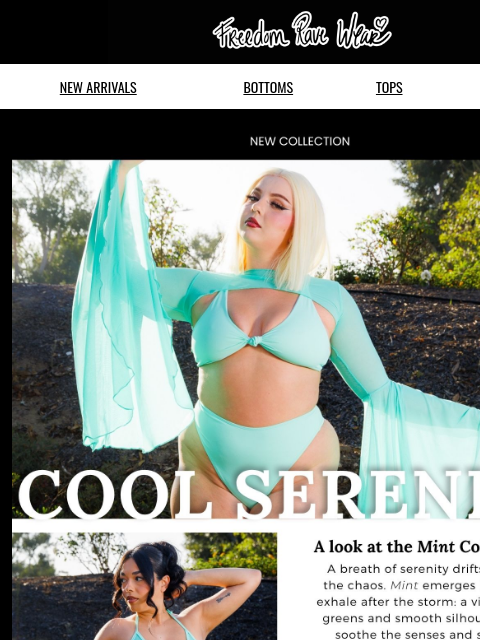 freedomravewear newsletter: Cool, Calm, & Stunning
