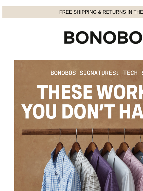 bonobos newsletter: Tech Shirts Have Talent