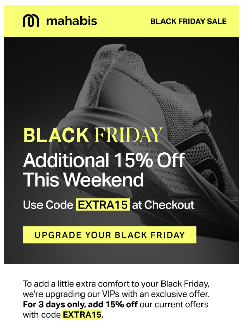 mahabis newsletter: Extra 15% off | Black Friday ‼️
