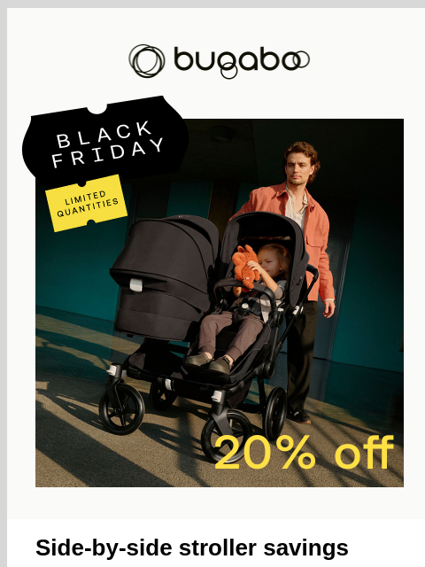 bugaboo newsletter: Side-by-side stroller savings