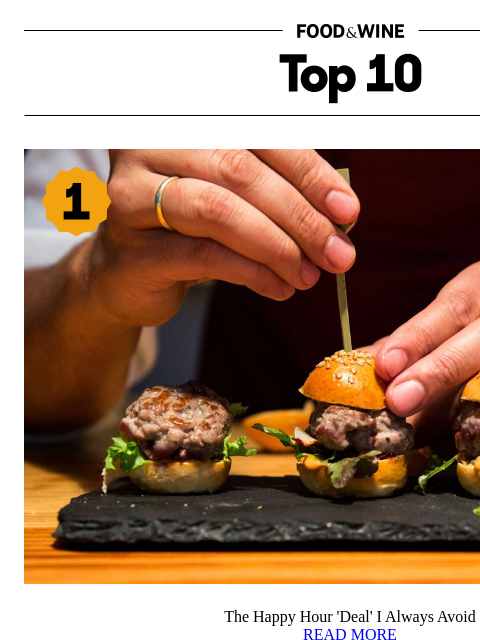 foodandwine newsletter: The Happy Hour 'Deal' I Always Avoid