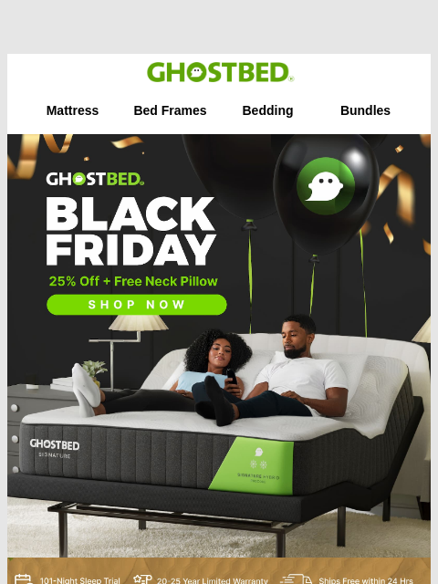 ghostbed newsletter: 🔓 Unlock early Black Friday deals!