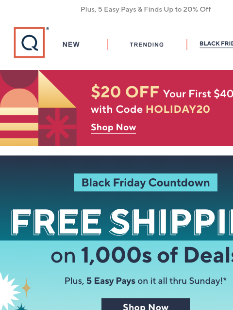 qvcemail newsletter: Free Shipping on 1,000s of Deals!