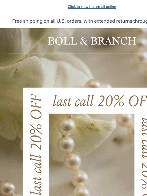 bollandbranch newsletter: 20% off // Last chance to deck the halls!