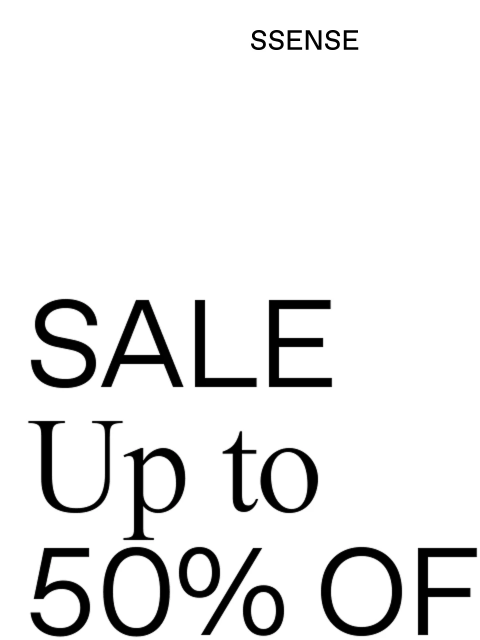 ssense newsletter: Sale Starts Soon