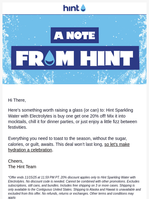 drinkhint newsletter: This sparkling offer ends soon  💫