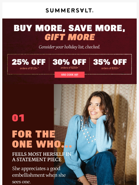 summersalt newsletter: For All the Ladies on Your List