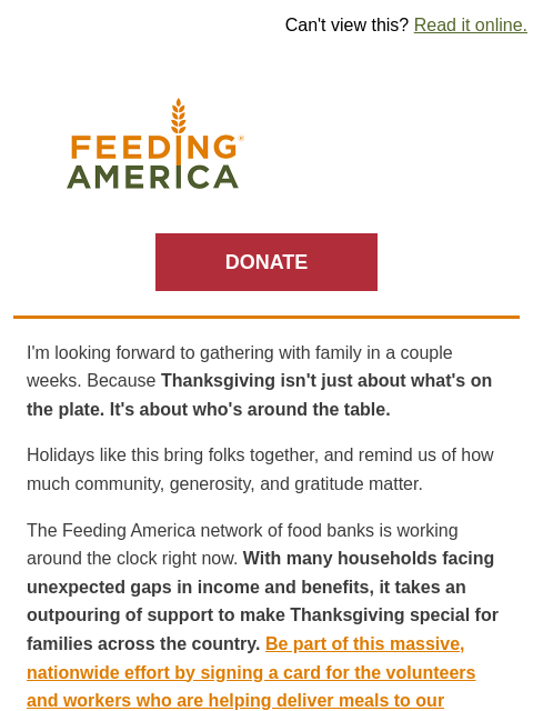 feedingamerica newsletter: It's more than a meal