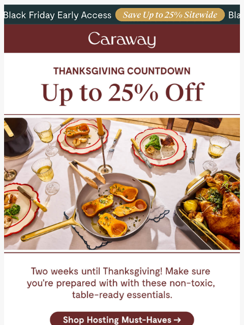 carawayhome newsletter: 🕑 Less Than Two Weeks Until the Feast