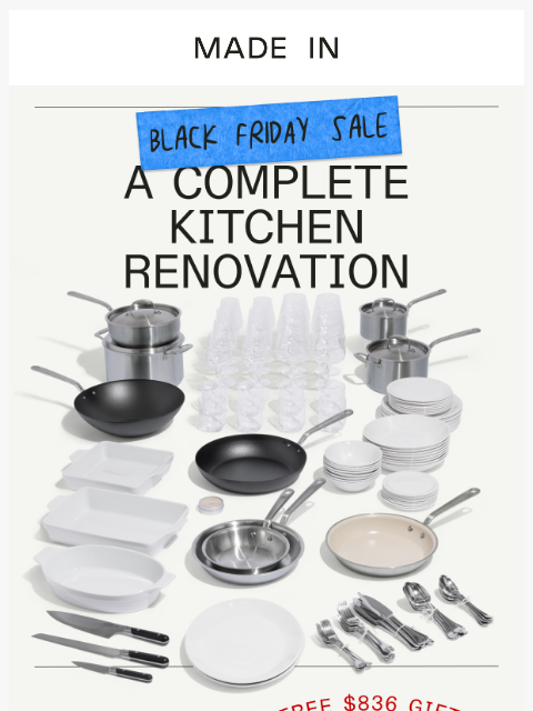 madeincookware newsletter: $2,180 Worth of Free Cookware 🚨