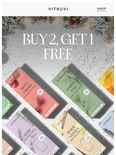 vitruvi newsletter: Enjoy Your Next Scent FREE ✨