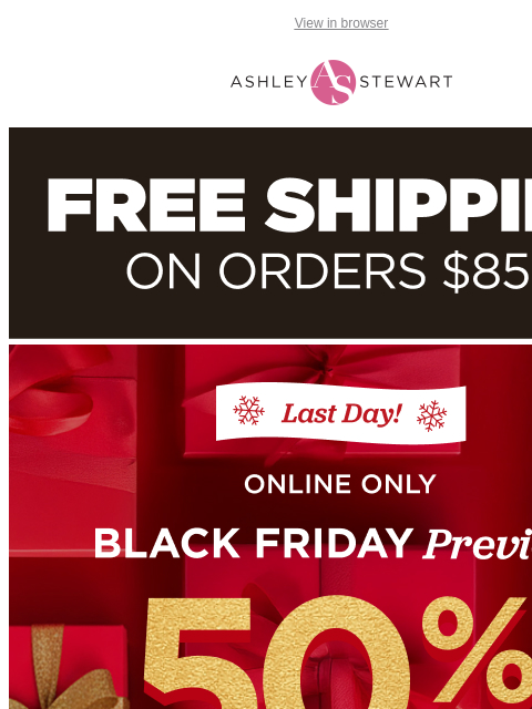 ashleystewart newsletter: Busy? Run errands in STYLE 🏃‍♀️ AND at 50% off!