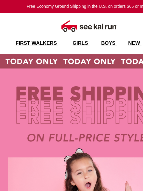 seekairun newsletter: Free shipping? Yes, please!