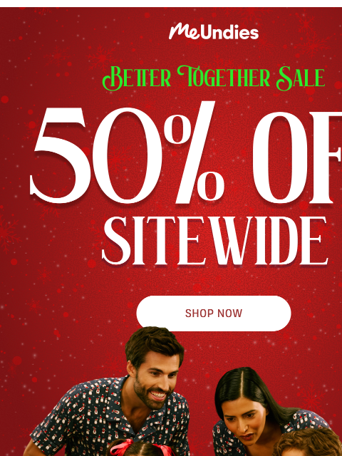 meundies newsletter: 50% Off Sitewide