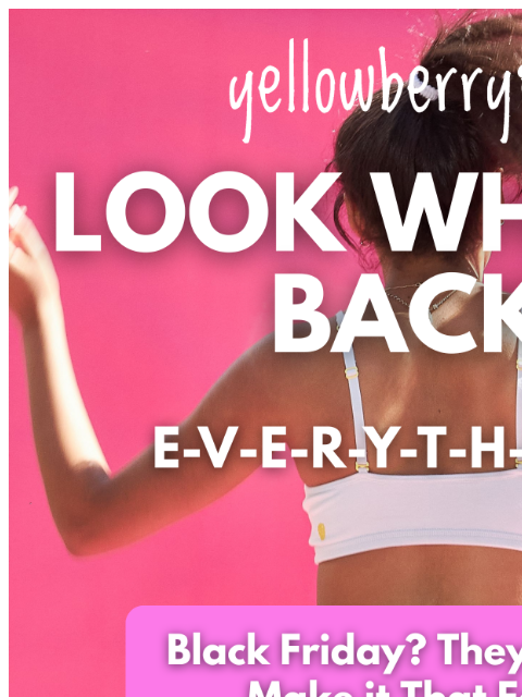yellowberrycompany newsletter: Black Friday? 🖤