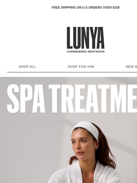 lunya newsletter: SPA TREATMENT