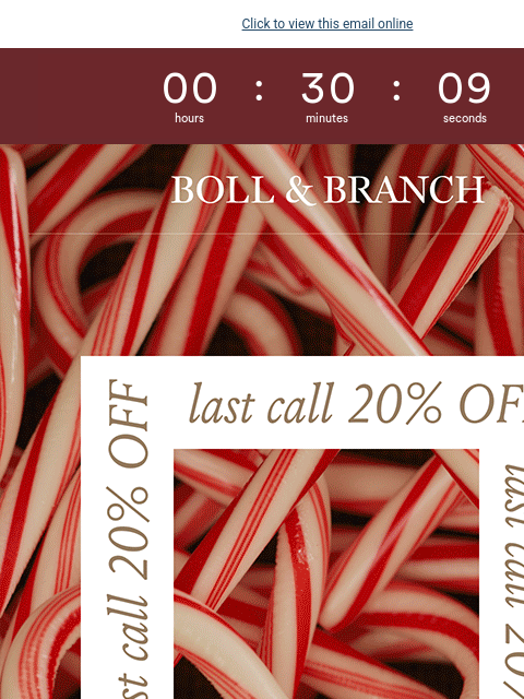 bollandbranch newsletter: Hours Left: Take 20% off holiday hues now