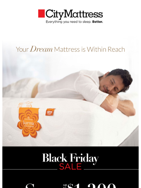 citymattress newsletter: This is the Black Friday upgrade moment