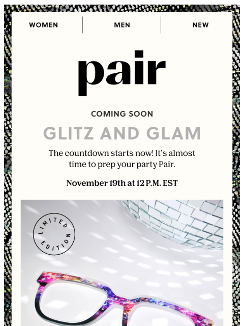 paireyewear newsletter: Glitz & Glam Is About to Drop🪩