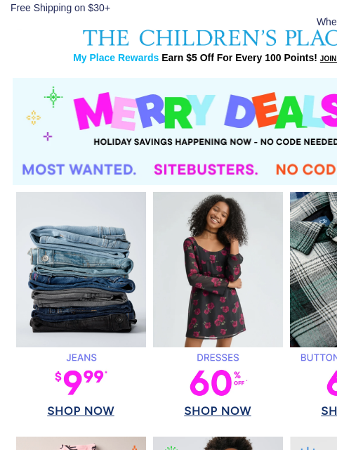 childrensplace newsletter: Only TWO days left! $9.99 JEANS 👖