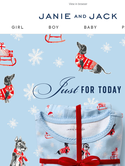 janieandjack newsletter: The good news? Our PJs are 50% off...