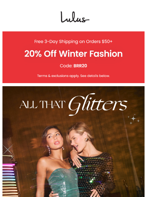 Sequin dresses to dazzle at every celebration — plus, save 20% on winter fashion faves! xoxo Lulus ͏ ͏ ͏ ͏ ͏ ͏ ͏ ͏ ͏ ͏ ͏ ͏ ͏ ͏ ͏ ͏ ͏ ͏ ͏ ͏ ͏ ͏ ͏ ͏ ͏ ͏ ͏ ͏ ͏ ͏ ͏ ͏ ͏ ͏ ͏ ͏ ͏ ͏ ͏ ͏ ͏ ͏ ͏ ͏ ͏ ͏ ͏ ͏ ͏ ͏ ͏