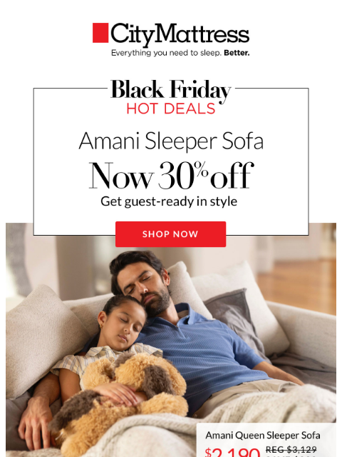 citymattress newsletter: Black Friday Hot Deal: Save BIG on our #1 Sleeper ...