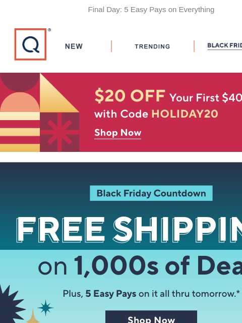qvcemail newsletter: Psst: Black Friday Deals Ship Free!