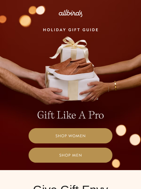 allbirds newsletter: Gifts That Turn Heads
