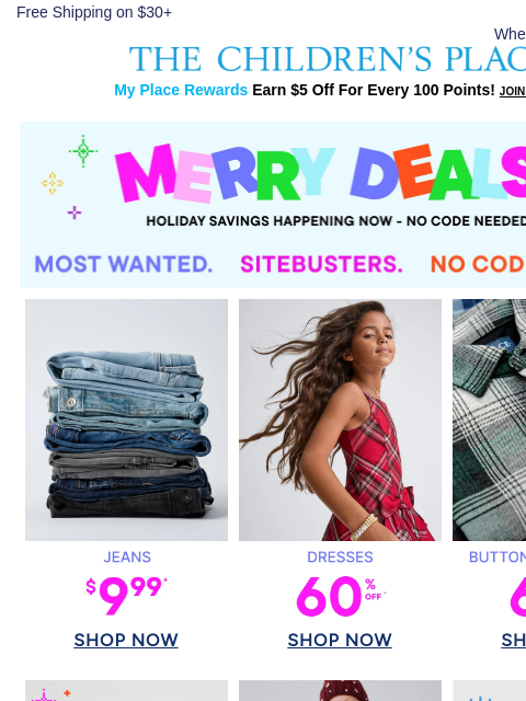 childrensplace newsletter: ⚠️ ENDS SOON! $9.99 Jeans ⚠️