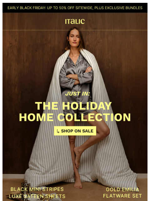 italic newsletter: NEW: Holiday Home Collection