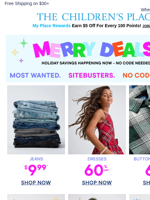 childrensplace newsletter: LAST DAY ⏰ $9.99 Jeans Ends SOON