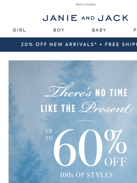 janieandjack newsletter: Free shipping? There's no time like the present......