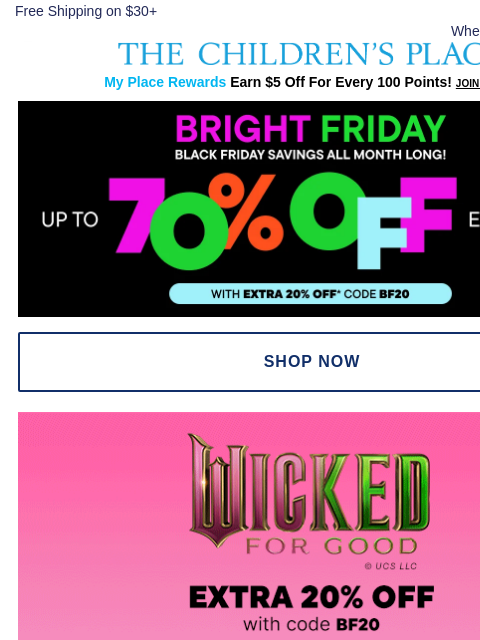 childrensplace newsletter: Something Wicked just dropped!🩷✨💚