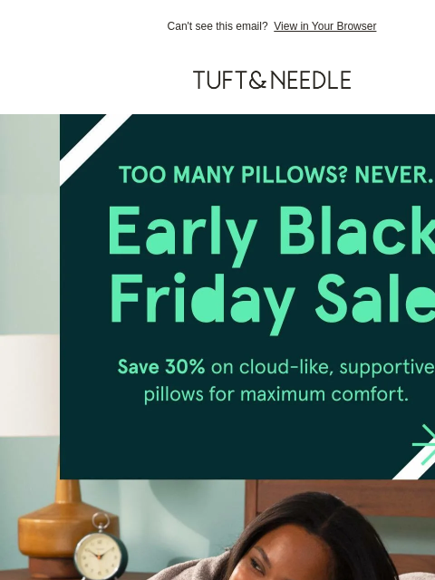 tuftandneedle newsletter: Time for a new pillows? Save 30%