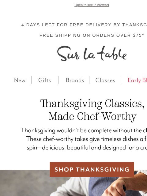 surlatable newsletter: Your chef-worthy Thanksgiving menu is here!