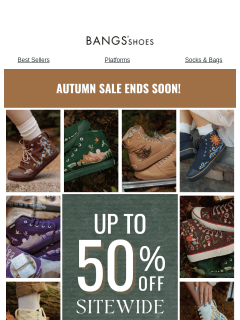 bangsshoes newsletter: Ending Soon | Autumn Sale! 🍂👟
