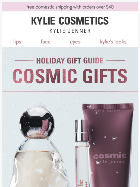 kyliecosmetics newsletter: holiday gift guide: cosmic gifts 💫