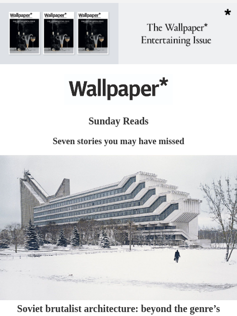 Seven stories you may have missed this week ‌ ‌ ‌ ‌ ‌ ‌ ‌ ‌ ‌ ‌ ‌ ‌ ‌ Sunday Reads Seven stories you may have missed brutalist building in snow Soviet brutalist architecture: beyond the genre's