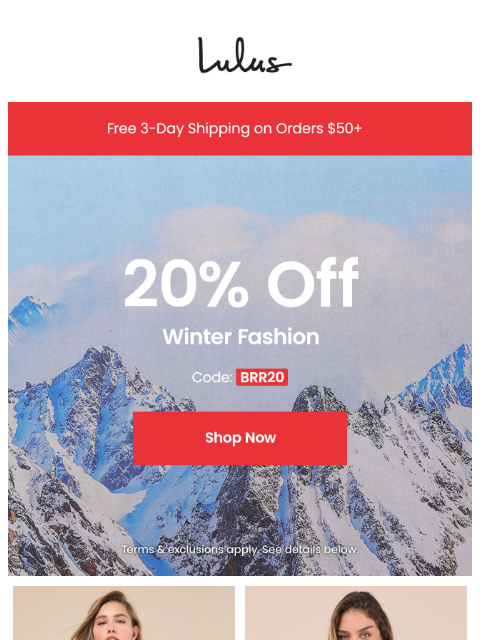 Save 20% on must-haves for your winter wardrobe — plus free 3-day shipping on $50+! xoxo Lulus ͏ ͏ ͏ ͏ ͏ ͏ ͏ ͏ ͏ ͏ ͏ ͏ ͏ ͏ ͏ ͏ ͏ ͏ ͏ ͏ ͏ ͏ ͏ ͏ ͏ ͏ ͏ ͏ ͏ ͏ ͏ ͏ ͏ ͏ ͏ ͏ ͏ ͏ ͏ ͏ ͏ ͏ ͏ ͏ ͏ ͏ ͏ ͏ ͏ ͏ ͏ ͏ ͏