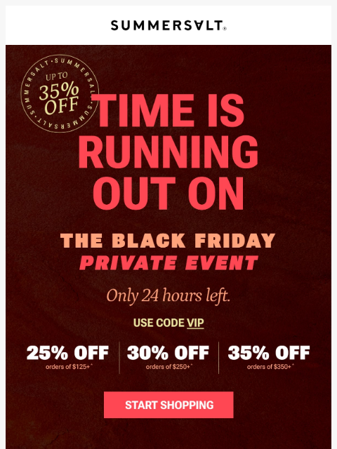 summersalt newsletter: 24 Hours Left❗