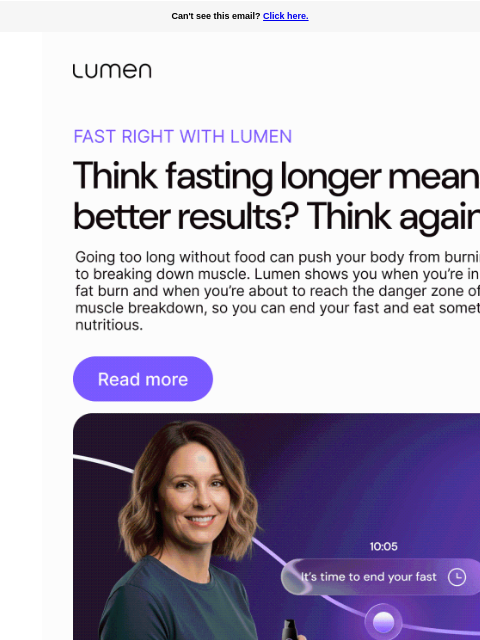 lumen newsletter: What if fasting longer is slowing your fat burn?