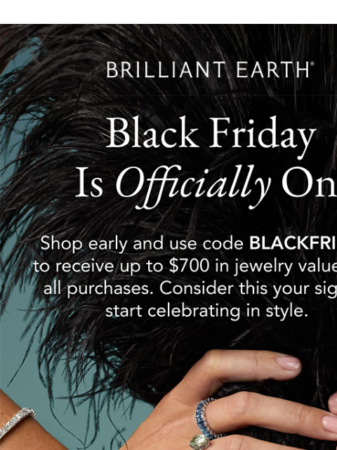 brilliantearth newsletter: FREE lab diamond jewelry unlocked!