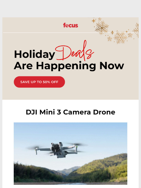focuscamera newsletter: Unwrap holiday savings 🎁 Up to 50% Off