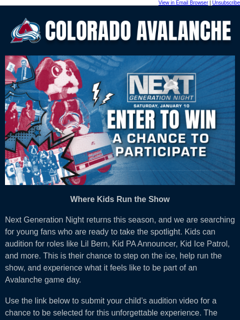 thecoloradoavalanche newsletter: ⛰️Is Your Kid Ready to Run the Show?
