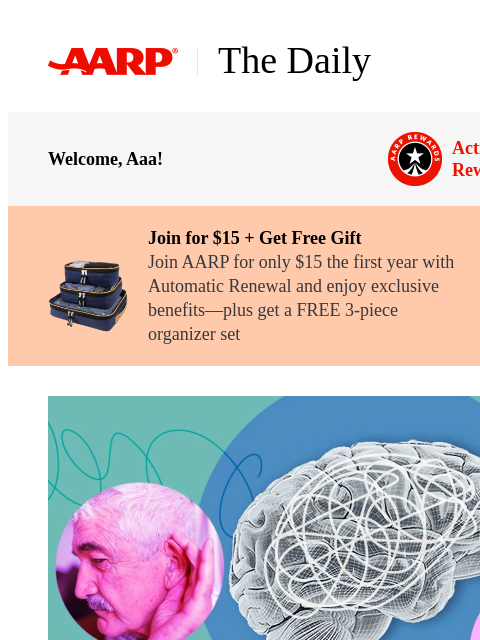 aarp newsletter: The Daily — The Big Risk Factors for Dementia to A...