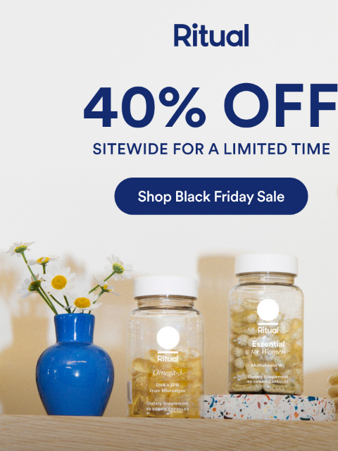 ritual newsletter: Pssst...our best sellers are 40% OFF 💥