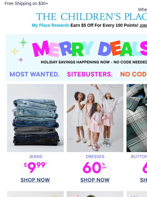 childrensplace newsletter: FINAL HOURS! $9.99 Jeans 👋