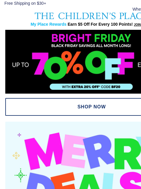 childrensplace newsletter: 3 Early Access Black Friday Deals (!!!)
