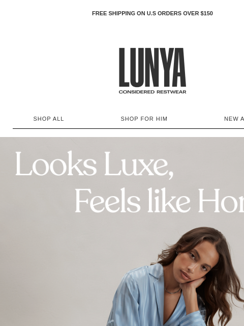 lunya newsletter: FOR THE HOLIDAY HOMEBODIES
